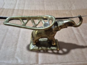 Vintage Brass Bronze Elephant Large bottle opener Ornate Unusual Design Heavy - Picture 1 of 24