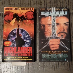 Highlander and Highlander 2 the quickening VHS Set. - Picture 1 of 4