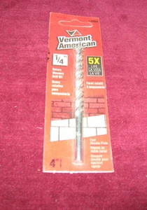Vermont American  #14004 1/4" Rotary Masonry Drill Bit, NEW Sealed - Picture 1 of 2
