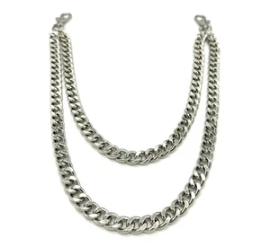 Silver Double Chain Wallet Chain Pant Chains for Jeans/Pants - Foto 1 di 2