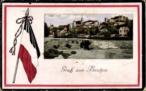 Ak Bautzen in der Oberlausitz, Fahne, Gesamtansicht - 4708482 - Bild 1 von 2