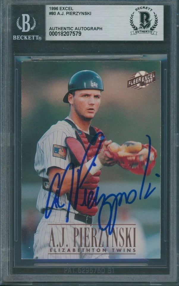 1996 Excel #80 A.J. Pierzynski Beckett Authentic Autograph Signed *7579 - Image 1 of 1