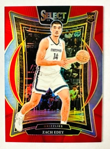 Panini Select Zach Edey RED Prizm RC #/199 Concourse Grizzlies 2024-25 - Imagen 1 de 3