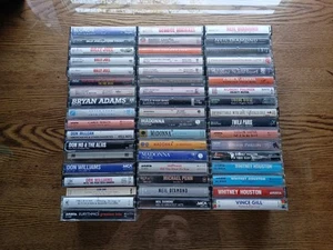 Lot Of 52 Cassette Tapes Classic Rock, Pop, Billy Joel, Neil Diamond, Madonna - Picture 1 of 13