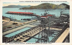Canal de Panamá - Pacific Coaling Station showing entrance to the canal - Publ. - Picture 1 of 2