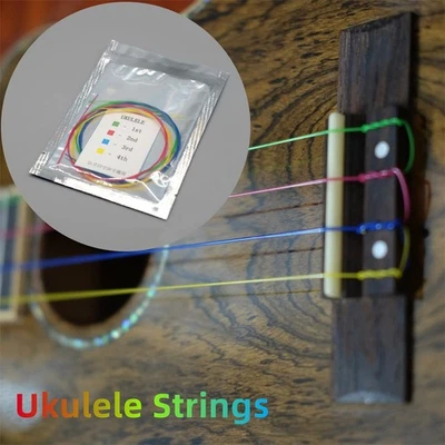 Colorful Ukulele Strings Set Made of Nylon for Enhanced and Vibrant Sound - Image 1 of 4