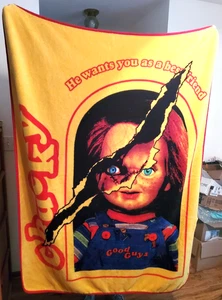 University City Studios, 45" x 60" Chucky Child's Play Good Guys Blanket - EUC - Picture 1 of 3