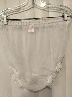 Bragas de gasa transparente con volantes cintura grande - 37 pulgadas Foto 1 de 3
