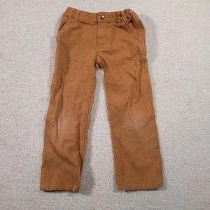 Carhartt Canvas Carpenter Pants Little Boys Size 6 Workwear Grunge Brown - Picture 1 of 18