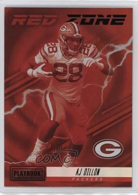 2022 Panini Playbook Red Zone AJ Dillon #RZ-15 - Image 1 of 2