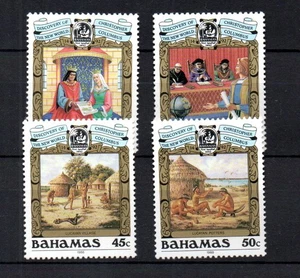 Bahamas 1988 old set discovery of America/Columbus stamps (Michel 667/70) nice M - Picture 1 of 1