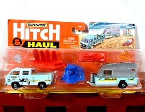2021 Matchbox Hitch & Haul VW Transporter & Trailer w/Wave Rider & Cargo NEW - Picture 1 of 4