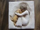 Willow Tree Plaque Girl With Dog By Susan Lordi 2003 "Truly A Friend"  True