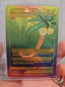 Alolan Exeggutor DX Rainbow Foil Fan Art Vinyl Collector Pokemon Card Rainbow 🌈 - Picture 1 of 5