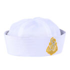 Outfit for Men Stage Show Props Cuffed White Sailor Hat Universal