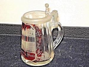 ANTIKER BÖHMISCHER Miniatur DECKELSTEIN/RUBINROT GEBLITZT/GESCHLIFFEN KARLSBAD - Bild 1 von 11