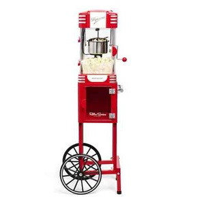 NRKPCRT25RR 47 in. Retro Red Popcorn Machine Cart 2.5 oz. Kettle - Picture 1 of 11