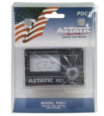 Astatic PDC1 302-01637 100 Watt Power & SWR Compact 2-function test meter NEW - Image 1 of 2