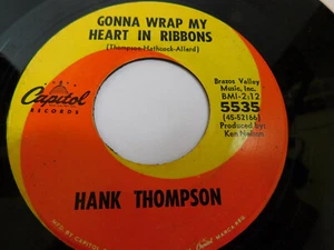 Hank Thompson – Gonna Wrap My Heart In Ribbons 1965 7" Single 5535 - Picture 1 of 4