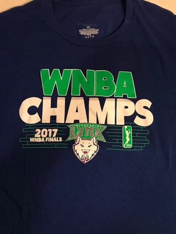 Minnesota Lynx 2017 WNBA Finals Champs T-Shirt XXL Blue Fanatics Cover