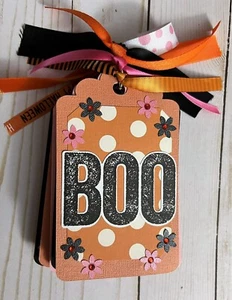 HALLOWEEN Scrapbook TAG Album Spooky 6x3 - Picture 1 of 12