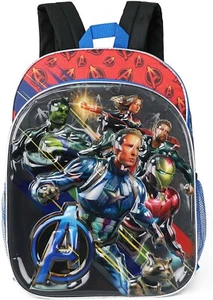 MARVEL AVENGERS CAPTAIN AMERICA HULK 16" School Backpack w/ Molded Front Panel - Picture 1 of 5