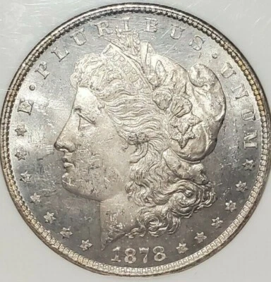 1878 Morgan Silver Dollar S$1 8TF Tail Feathers PL Proof-like NGC MS63; PL VAM 1 - Image 1 of 4