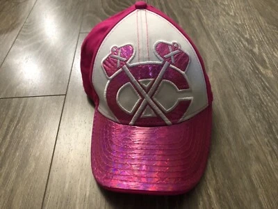 Gorra joven Chicago Blackhawks rosa 9Forty nueva sin etiquetas Foto 1 de 4