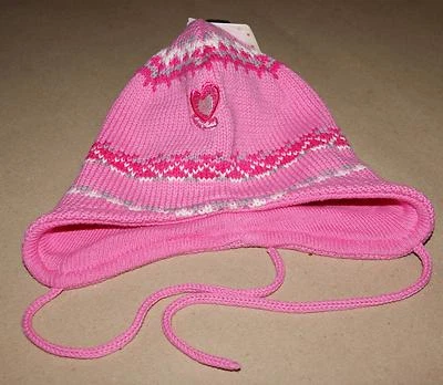 Liegelind Baby Mädchen Mütze Strickmütze warme Wintermütze Rosa NEU mit Etikett