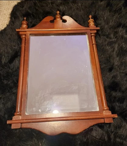 Antique Dark Academia Gothic Cathedral Style Wooden Wall Mirror Cover