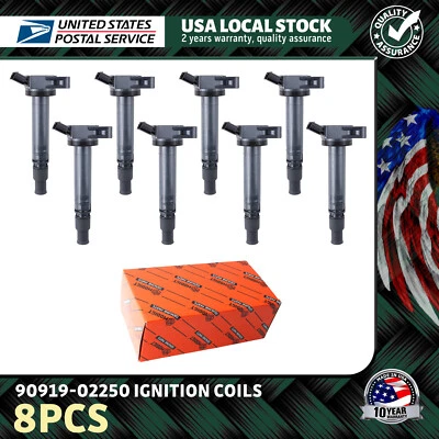 8x Ignition Coil Pack For Lexus ES300h ES350 GS300 GS350 V6 UF487 90919-02250 Foto 1 de 4