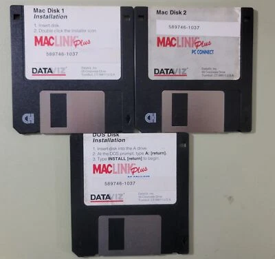 DataViz - Mac Link Plus Install Disks (x2) + Dos Disk Installation - Image 1 of 3
