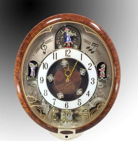 NEW - SEIKO Melodies in Motion Clock w/ Swarovski Crystals (QXM147BRH) Cover