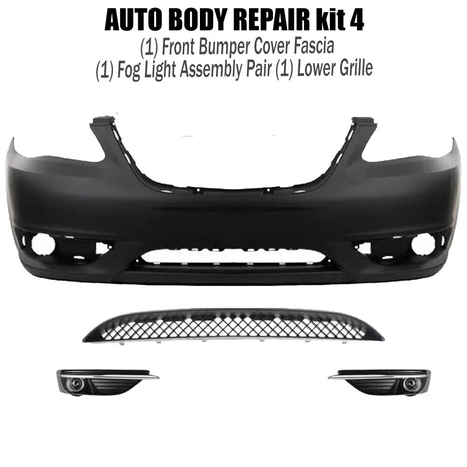 Kit de parachoques delantero fascia pintable y rejilla inferior para Chrysler 200 2011-2014 Foto 1 de 4