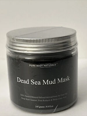 Pure Body Naturals Dead Sea Mud Mask for Facial Treatment, 250g / 8.8 fl. BCOS - Image 1 of 2