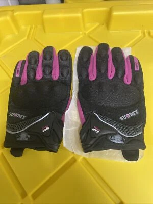 Guantes Moto S Suomy Verano Unisex Negro/Púrpura Pantalla Táctil Foto 1 de 4