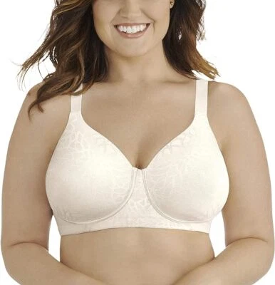 Vanity Fair Beauty Back 71380 Full Figure Wirefree Bra Coco White Lace 36C 42DD - Image 1 of 4