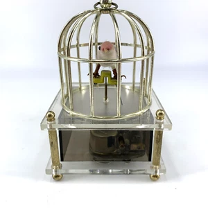 Sankyo Japan Dancing Bird In Cage Music Box Works FLAW - Picture 1 of 8