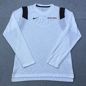 Nike Iowa State Cyclones Shirt Mens M White Coaches Long Sleeve Pullover DJ5118 - Picture 1 of 11