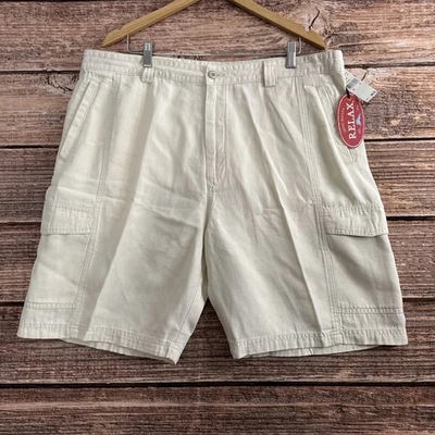 Tommy Bahama Relax Key Grip Cargo Shorts Mens 40 Beige READ - Image 1 of 4