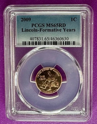 2009 1c Lincoln Formative Years Cent  PCGS MS65RD (630) - Image 1 of 2