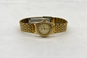Vintage Citizen Quartz #5930-T67399-KY Goldtone No-Numbers Indices Wristwatch - Picture 1 of 9