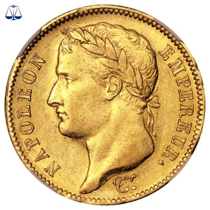 Napoleon I - 40 Francs Or - 1809 W - 5907 exemplaires - NGC AU 55 - Top pop - Imagen 1 de 3