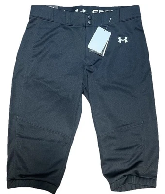 Pantalones de softbol Under Armour utilitarios niñas jóvenes grandes negros recortados nuevos con etiquetas Foto 1 de 4