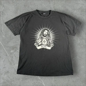 Vintage P.O.D. Shirt Mens Large Black Rasta Jesus Band Metal Playable On Death - Picture 1 of 7
