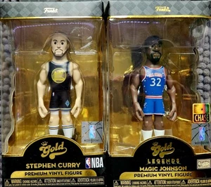 2er Set Funko Gold NBA Stephen Curry & Magic Johnson Premium Vinyl Figuren - 5" - Bild 1 von 3