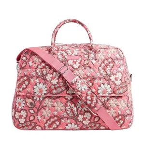 Vera Bradley Grand Weekender Travel Bag Luggage in Blush Pink Floral quilted - Picture 1 of 8