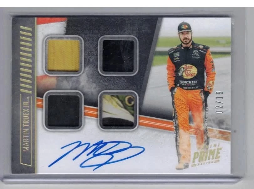 2019 Panini Prime Racing Martin Truex Jr Quad Relic Auto /19 - Image 1 of 1