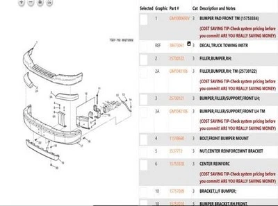15768744 OEM Front Air Deflector GM Radiator 2003-2016 Express Savana - Image 1 of 1