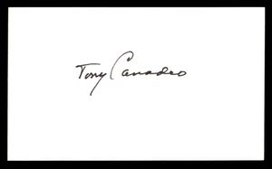 Tony Canadeo Autographed Signed 3x5 Index Card Green Bay Packers - Picture 1 of 2